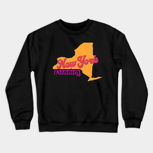 New York Vanning (Vintage Sunset) Crewneck Sweatshirt by NextGenVanner